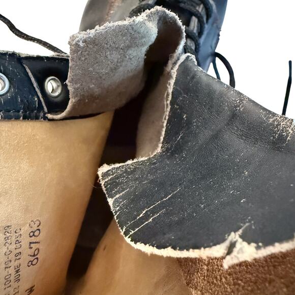 VTG 70s Addison Military Boots Mens 10.5 W Black Leather Steel Toe Work Combat - Picture 7 of 8